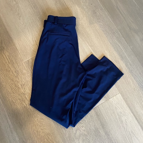 Express | Jersey Sash Waist Navy Dress Pant | Size XS - Picture 2 of 4